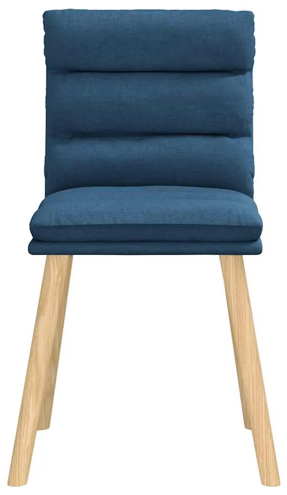 Cadeiras de jantar 6 pcs tecido azul