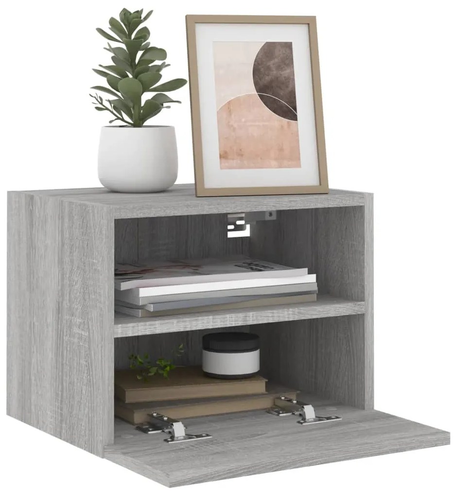 Móveis parede TV 2 pcs 40x30x30 cm deriv. madeira cinza sonoma