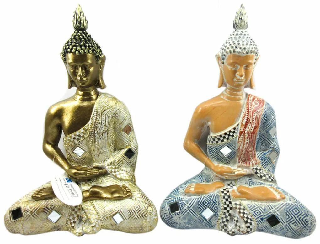 Figura Decorativa DKD Home Decor Buda Resina (18.2 x 11 x 27 cm) (2 pcs)