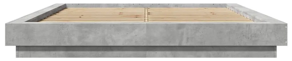 Estrutura de cama 150x200 cm derivados de madeira cinza cimento
