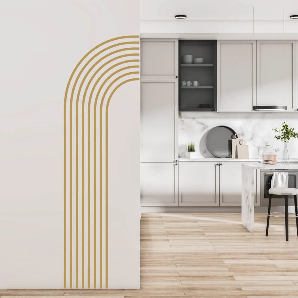 Autocolante de parede de design para sala de estar - Arco-íris