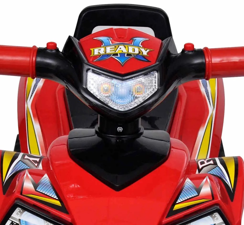 Carro motorizado vermelho com música e luzes