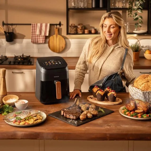 Fritadeira com dupla resistência Cecofry&Grill Smokin' 4500 com 4.5 litros de capacidade e 1900 W