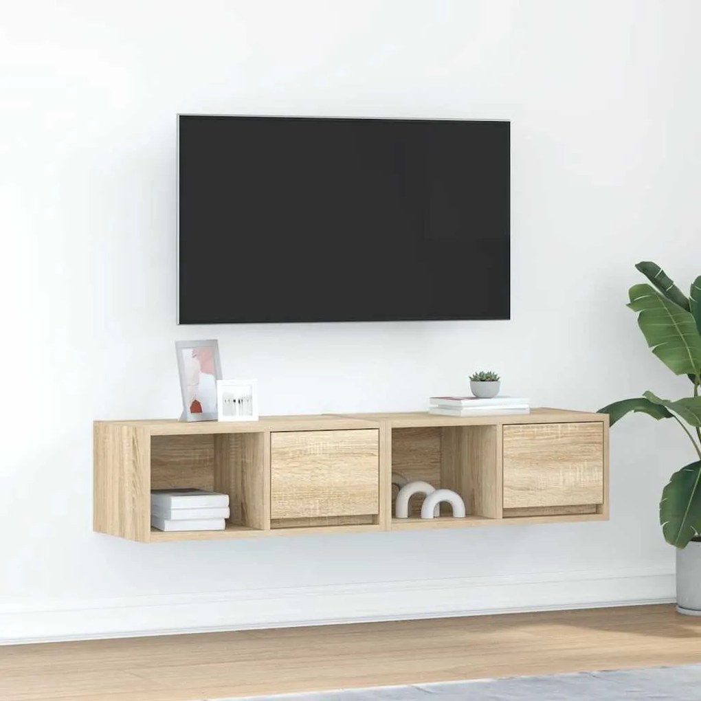 Móveis de TV 2pcs 60x31x25,5cm deriv. madeira carvalho sonoma