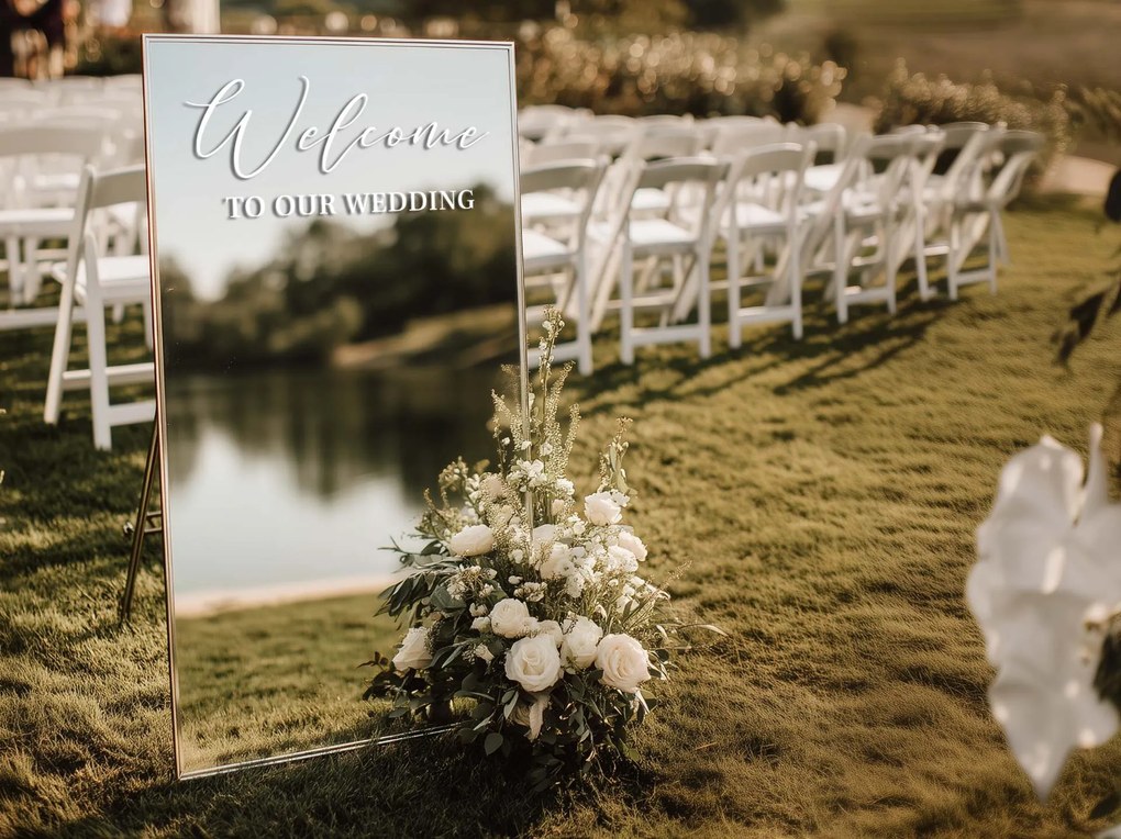 Autocolante para espelho S13 – Welcome to our wedding