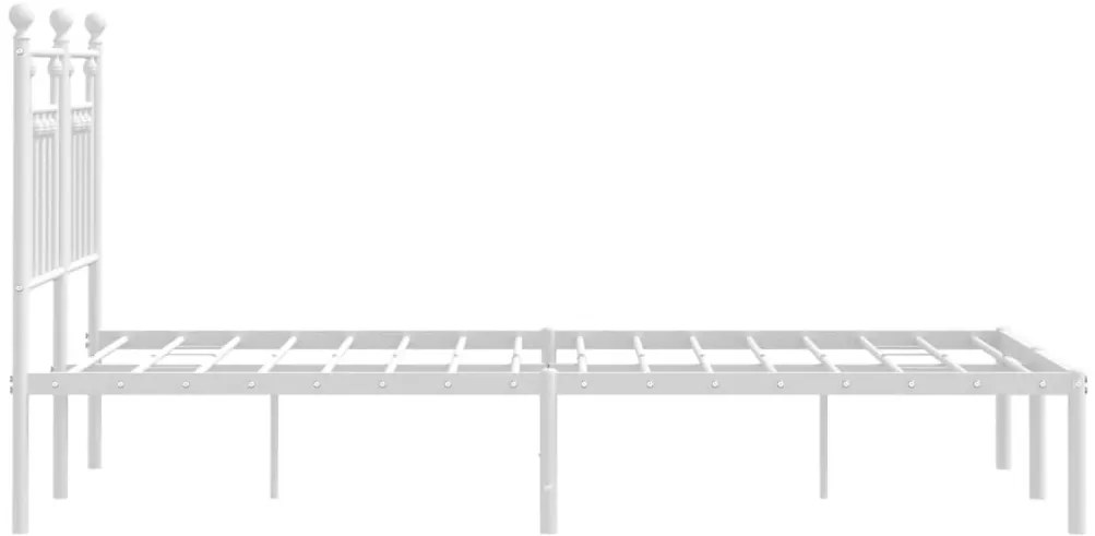 Estrutura de cama com cabeceira 120x200 cm metal branco