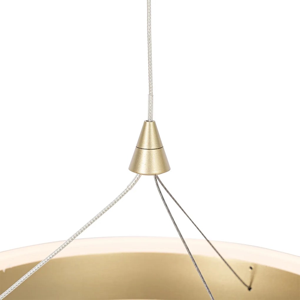 Candeeiro de suspensão em latão oblongo com LED regulável em 3 etapas 3 luzes - Lyani Design