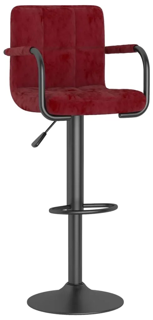 Bancos de bar 2 pcs veludo vermelho tinto