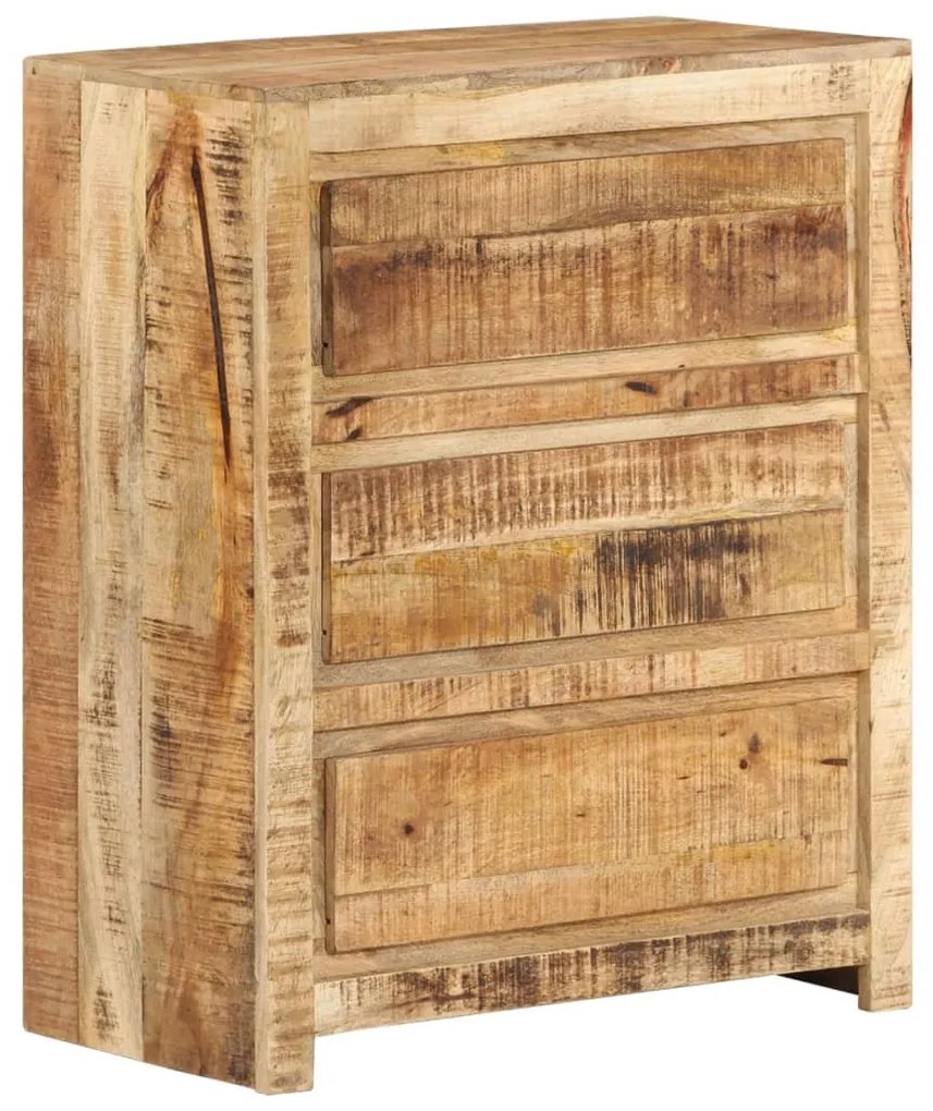 vidaXL Armário com gavetas 60x33x75 cm madeira de mangueira maciça