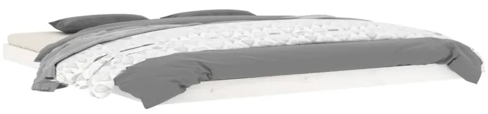 Estrutura cama super king size 180x200 cm pinho maciço branco