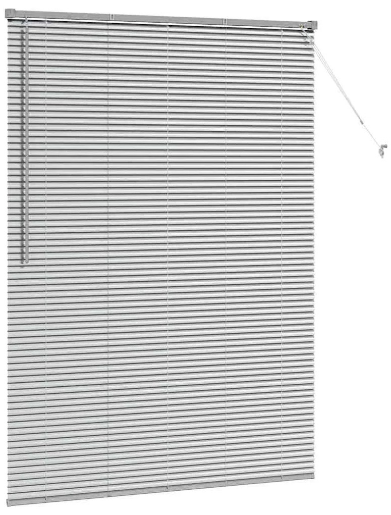 Persiana de Janela com cortinas Outros Manual Prata 135 x 175 cm Alumí