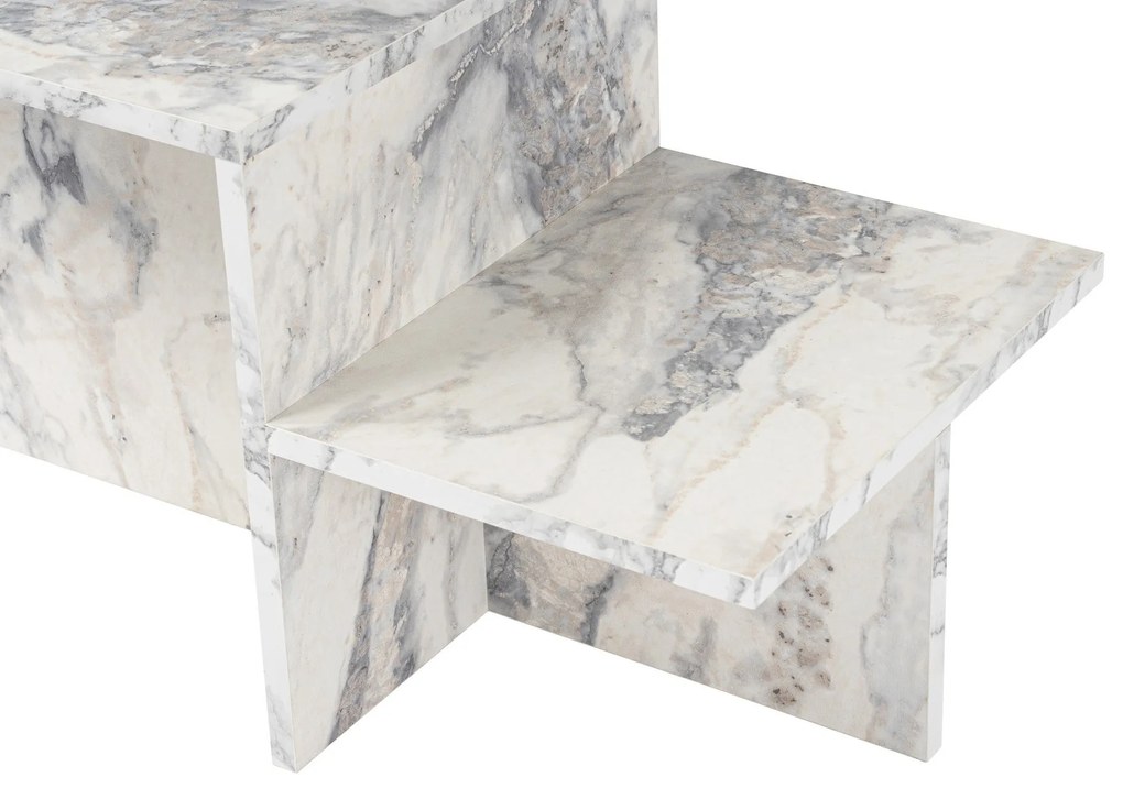 Mesa de Centro "Harmony" – Mármore Fressia, 90x45x40 cm, Design Rústic
