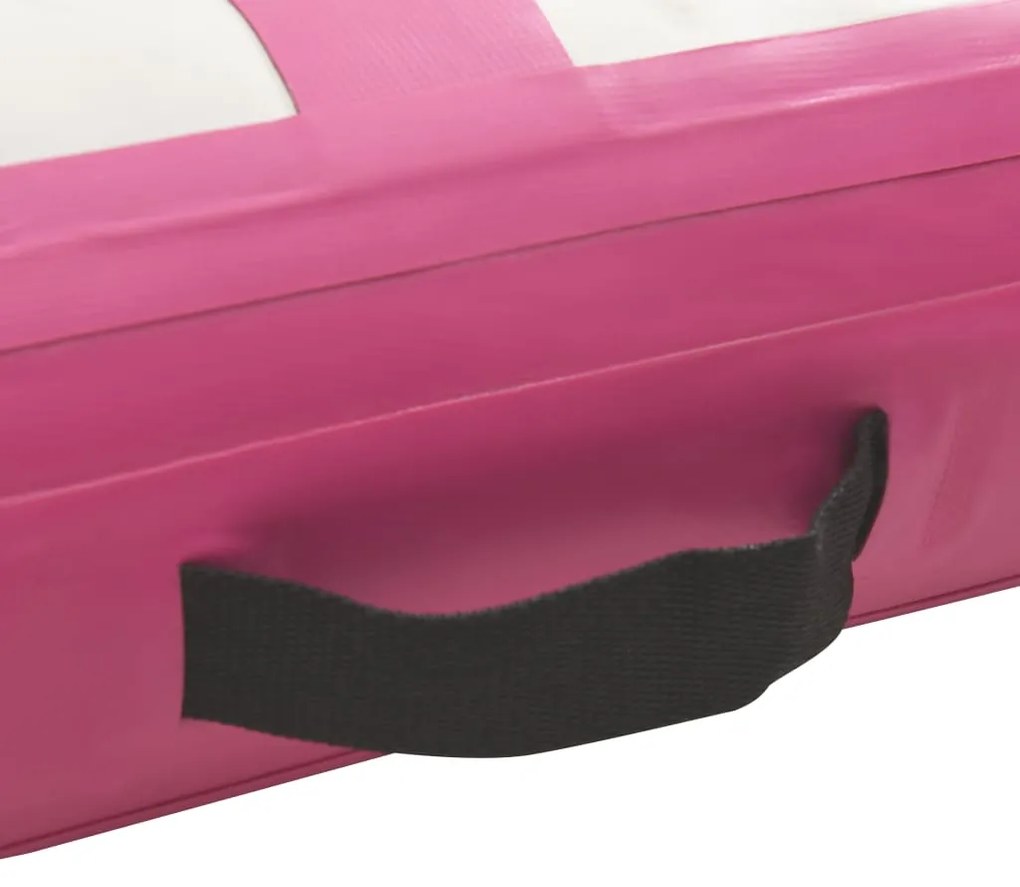 Colchão de ginástica insuflável c/ bomba 200x200x15 cm PVC rosa