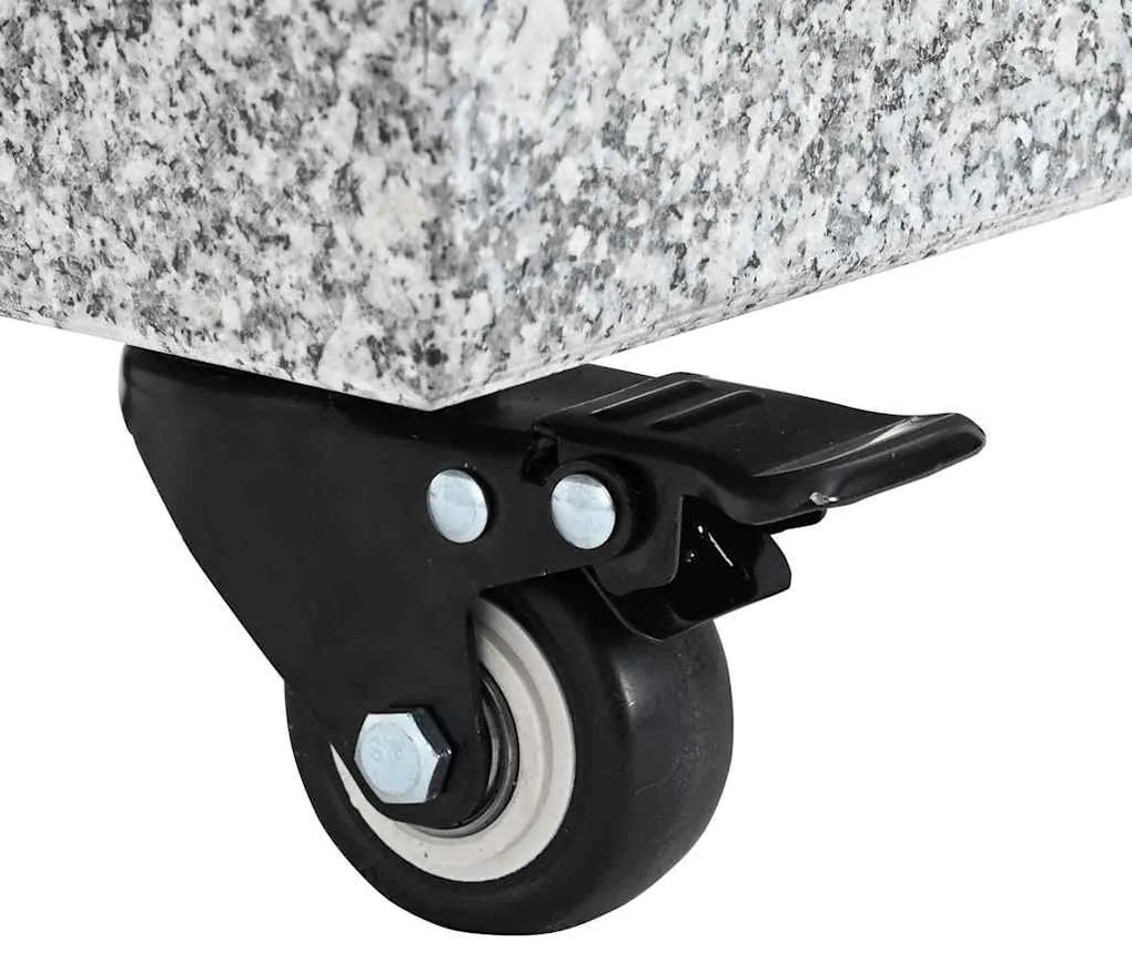 Base de Parasol com Rodas para Postes de Ø38/48mm Cinza Granito 25 kg