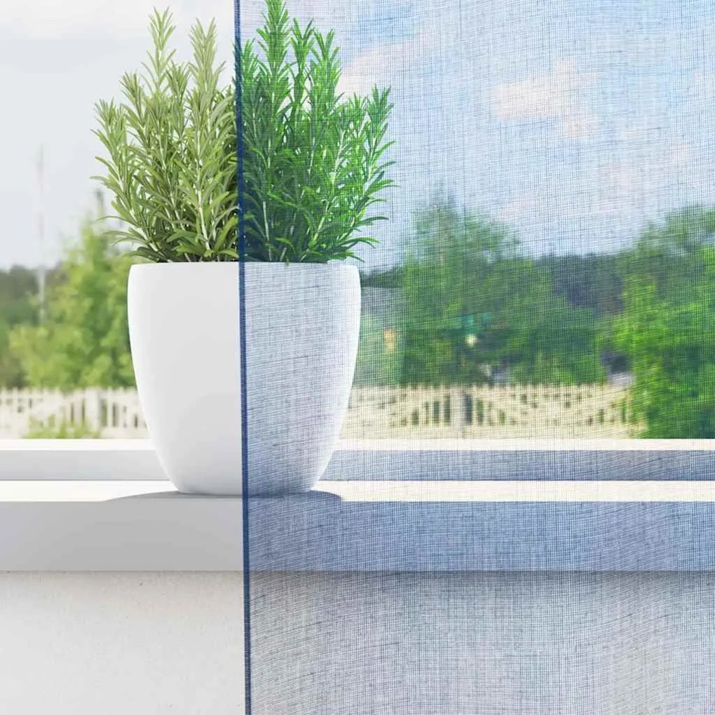 Cortinas de voile com laços 2 pcs azul real 140x260 cm