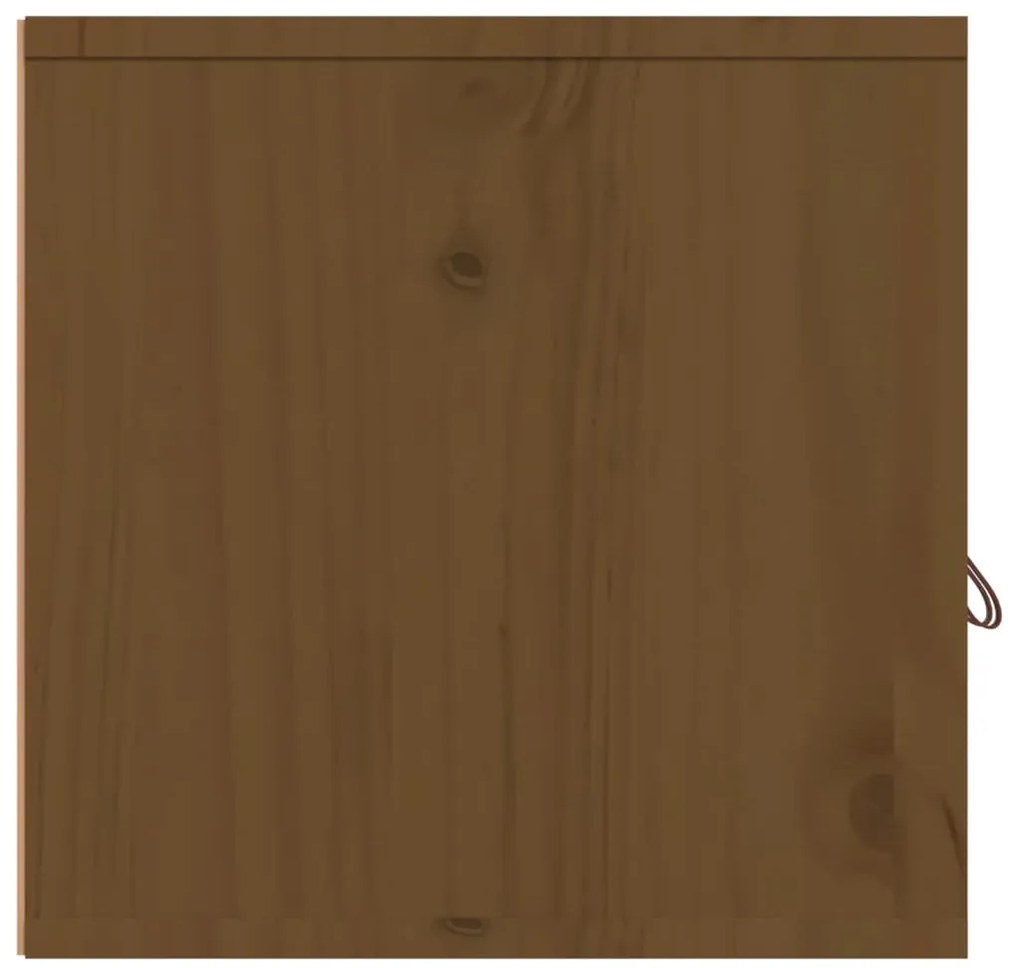 Armários de parede 2 pcs 80x30x30 cm pinho maciço castanho-mel