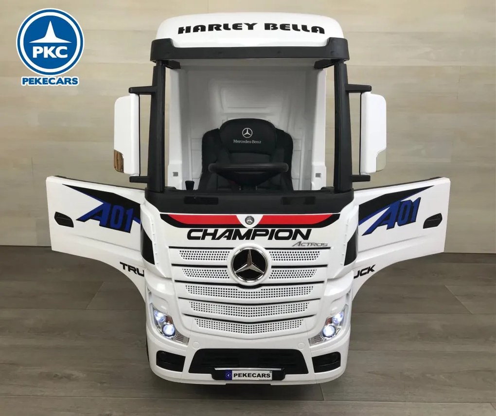 Carro eletrico crianças Camião Mercedes Actros 12V 2.4G Branco