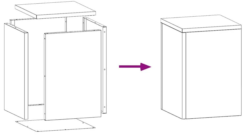 Suportes para Plantas Externos Pilar 2 pcs 24x24x35 cm Aço Galvanizado