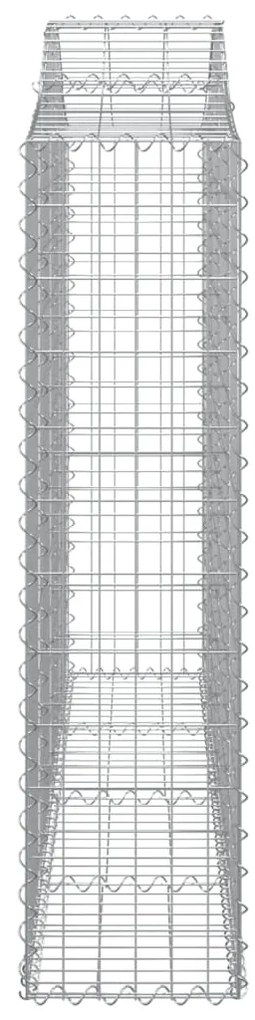 Cestos gabião arqueados 13 pcs 200x30x120/140 ferro galvanizado