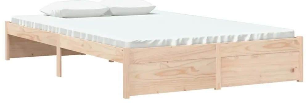 Estrutura de cama pequena casal 120x190 cm pinho maciço