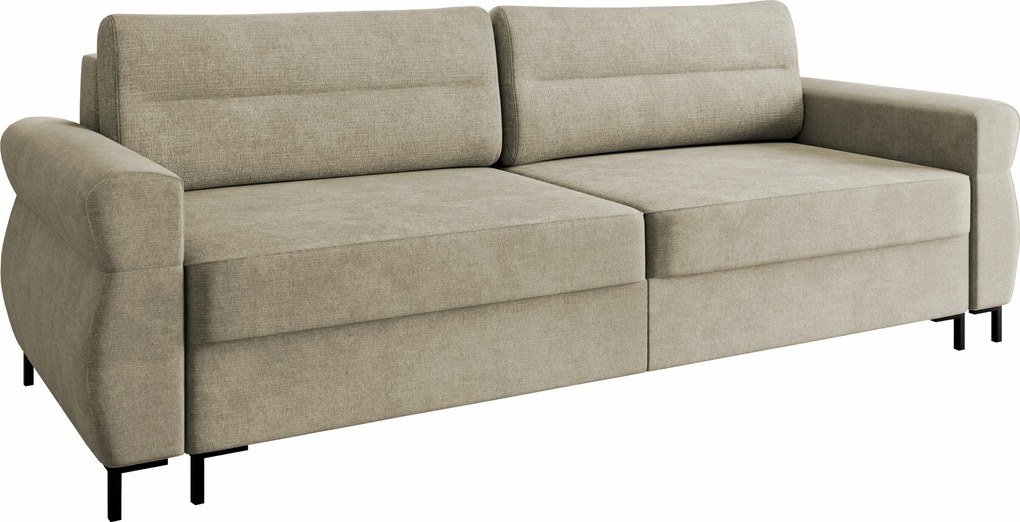 Sofá-cama Stonecrest 104, Cama com arrumação, 92x238x95cm, 97 kg, Pernas: Plástico, Metal