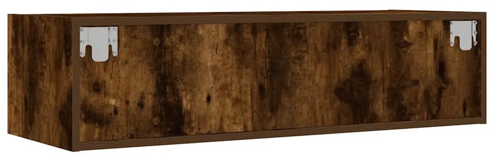 Móvel de TV com luzes LED 100X35,5x25 cm carvalho fumado