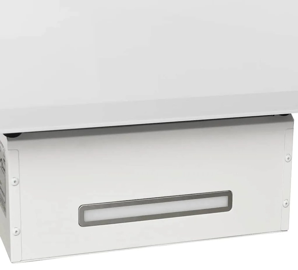 Exaustor de parede 90 cm aço e vidro temperado branco