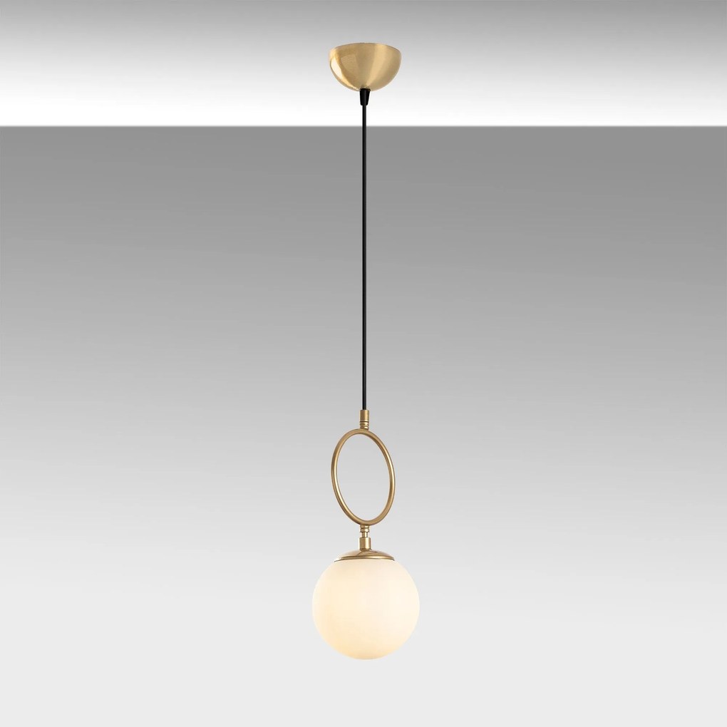 Candeeiro de Teto Ring – Dourado – 15 cm x 127 cm