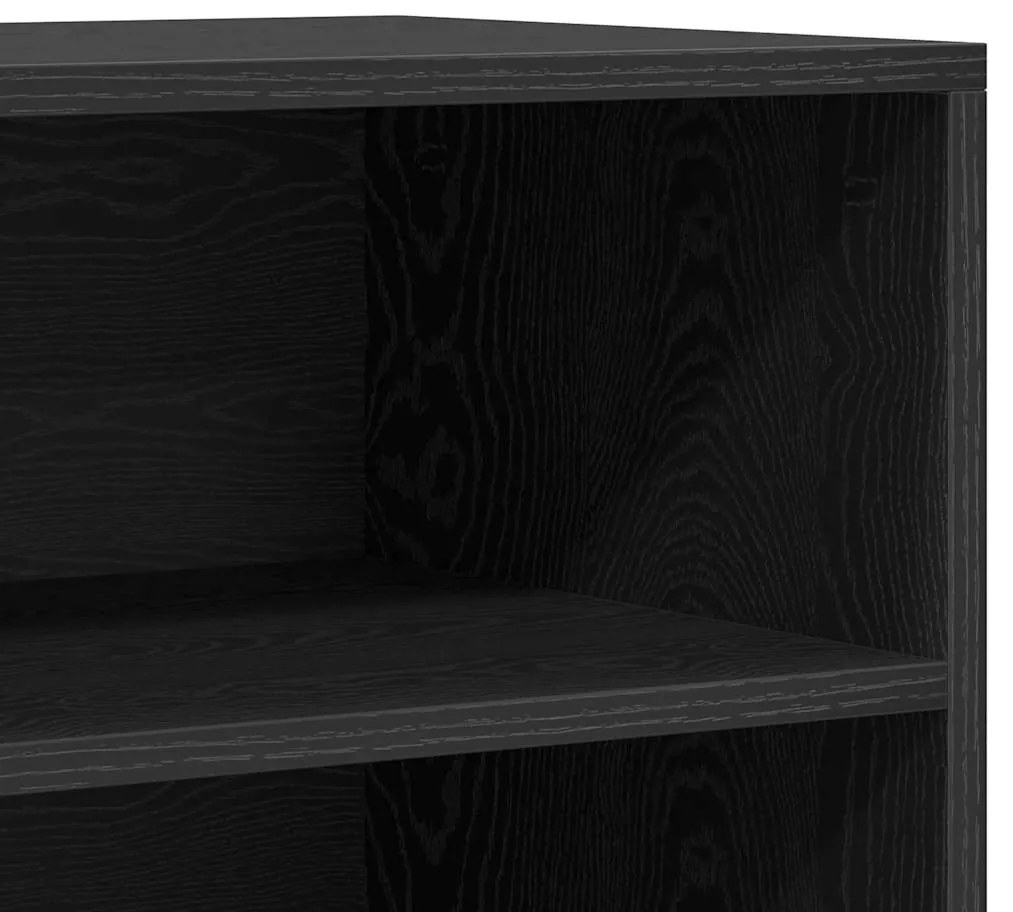 Aparador vidaXL Preto Carvalho 57x35x70 cm Madeira de Engenharia