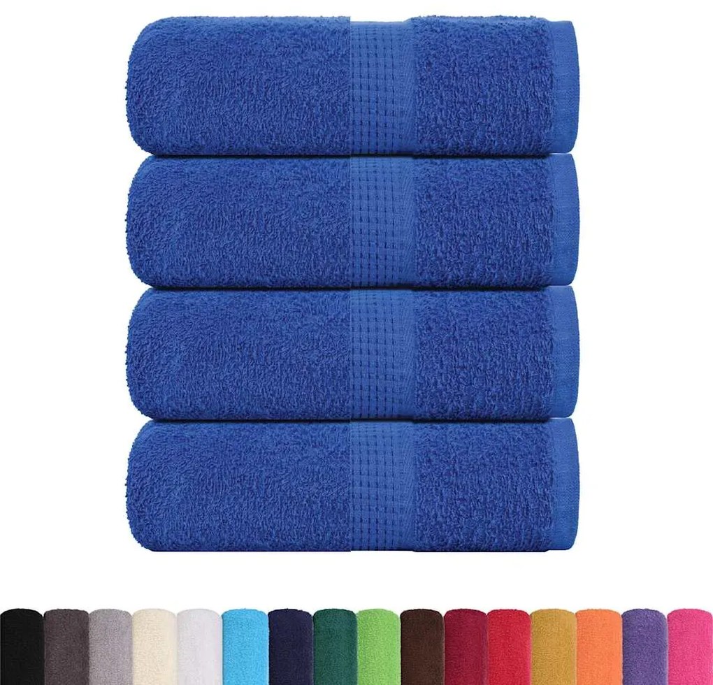 Toalhas de bidé 4 pcs 30x50 cm 360 gsm 100% algodão azul