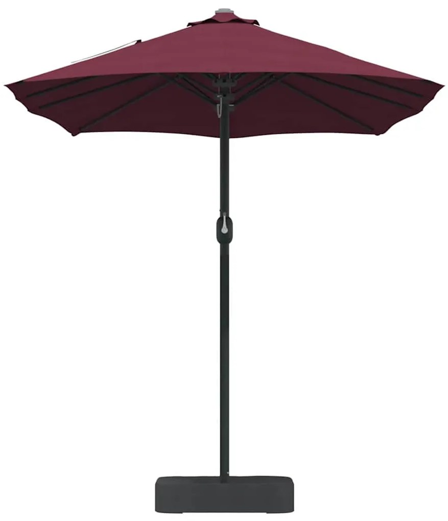 Guarda-sol de Jardim Vermelho bordô 385 x 209 x 244 cm tecido