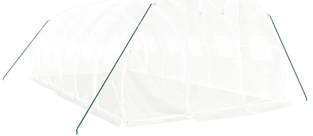Estufa com estrutura de aço 18 m² 6x3x2 m branco