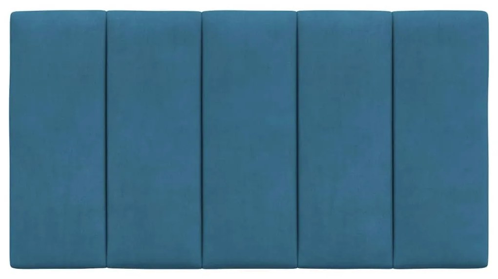 Almofadão de cabeceira 80 cm veludo azul