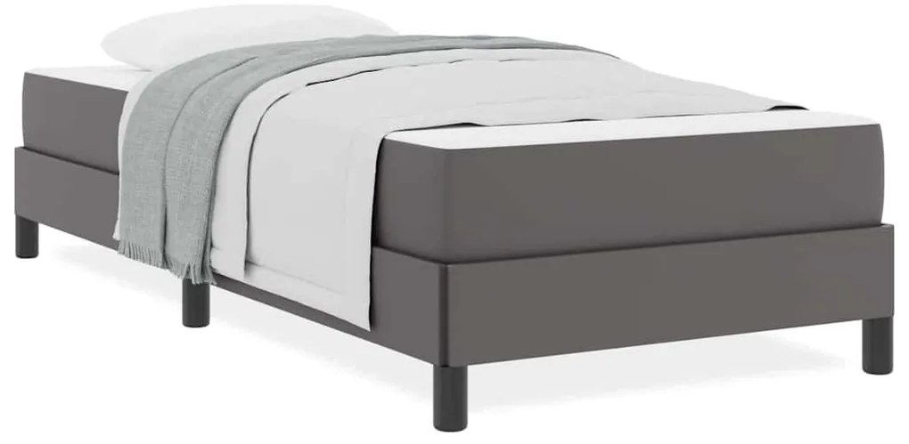Cama Outros Cinzeto 100 x 200 cm Couro sintético