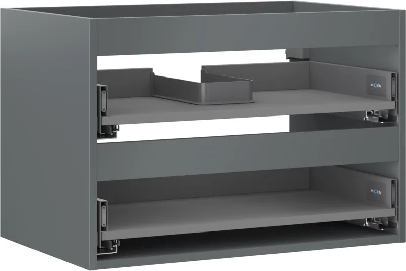 Mexen Box-A corpo de armário para pia 70 cm, 2 gavetas, grafite mate - 91AX0-0700-470-2-66