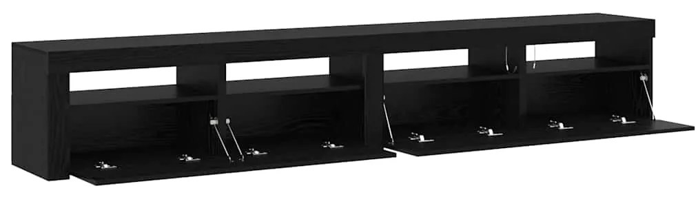 Conjunto de Armário de TV vidaXL de 3 Peças com Luzes LED Carvalho Pre