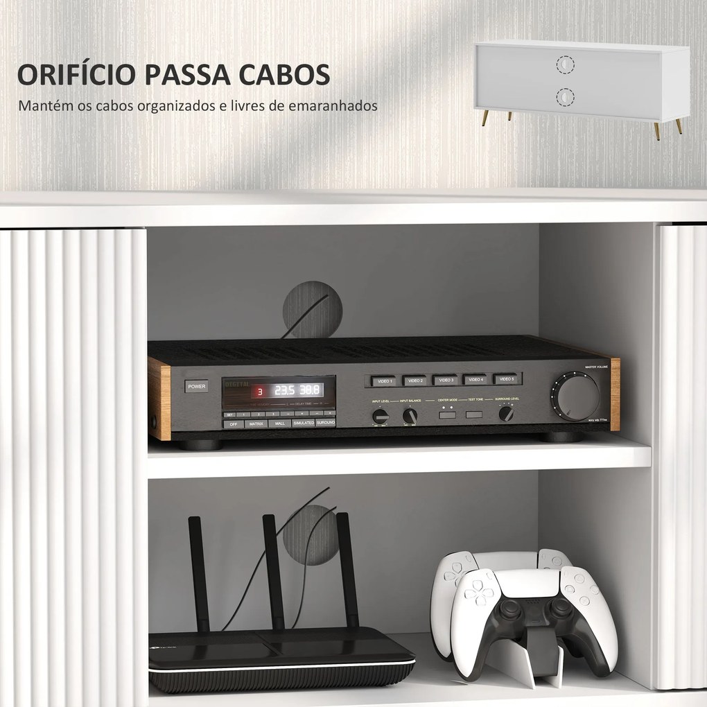 Móvel de TV Moderno Móvel de TV para Sala de Estar com 2 Compartimento