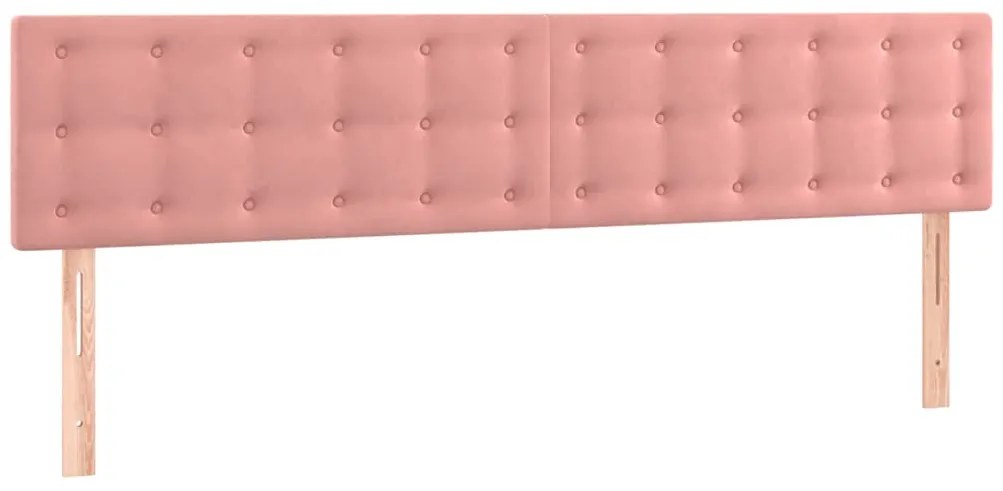 Cama boxspring com colchão 120x190 cm veludo rosa