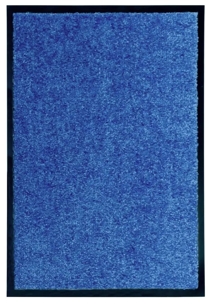 vidaXL Tapete de porta lavável 40x60 cm azul