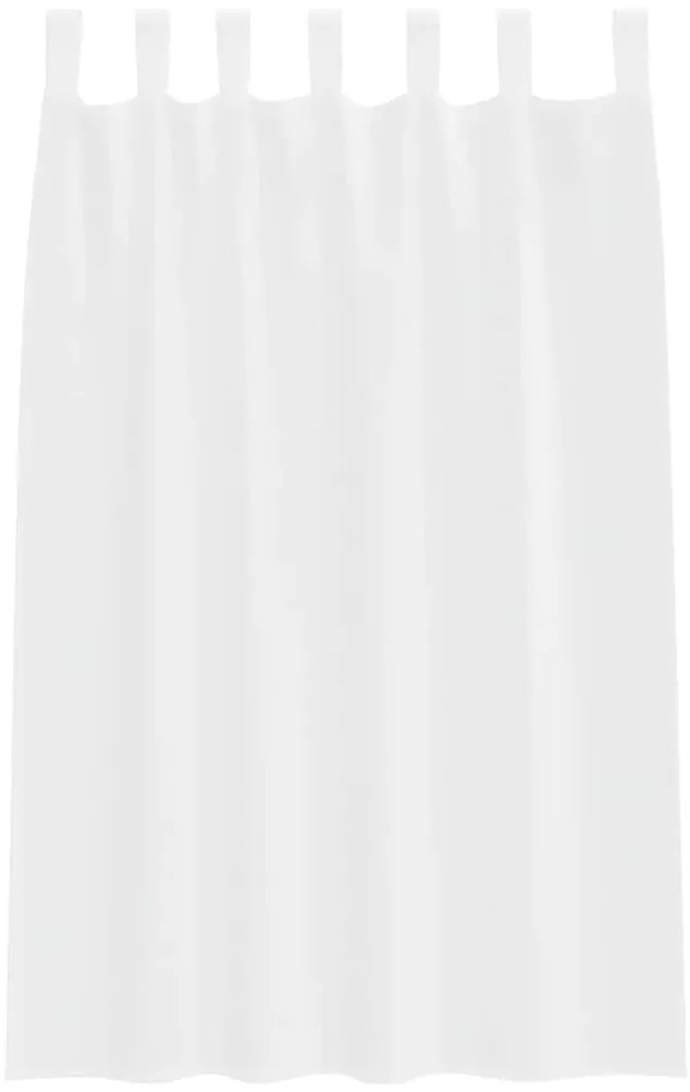 Cortinas com cortinas 2 pcs Branco 140 x 175 cm Poliéster