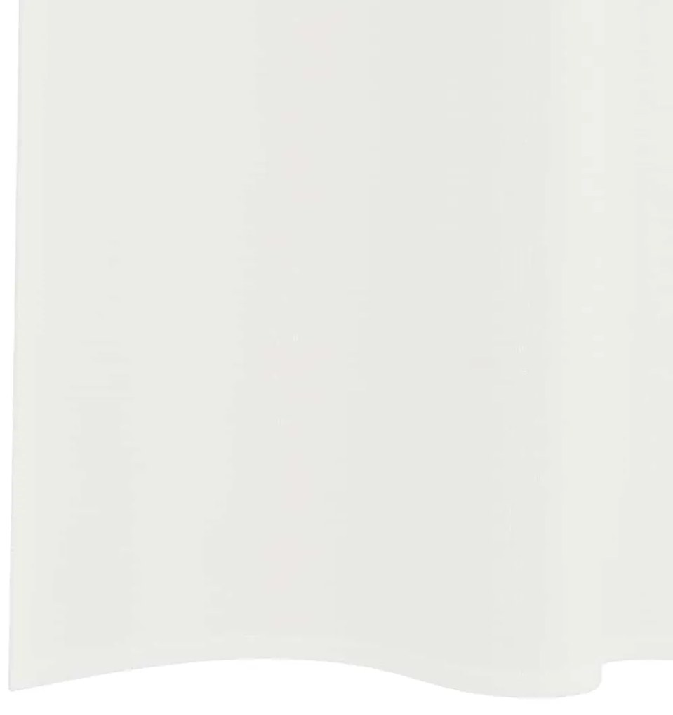 Cortinas de voile com bolsos para varão 2 pcs branco