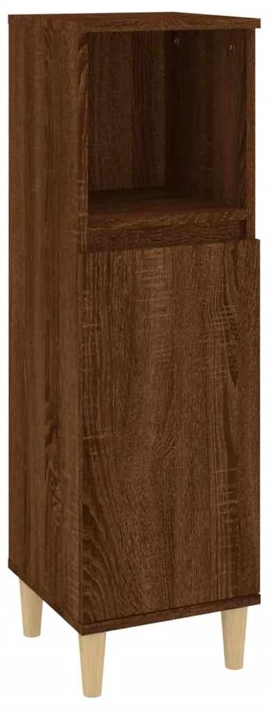 3 pcs conjunto móveis WC derivados de madeira carvalho castanho