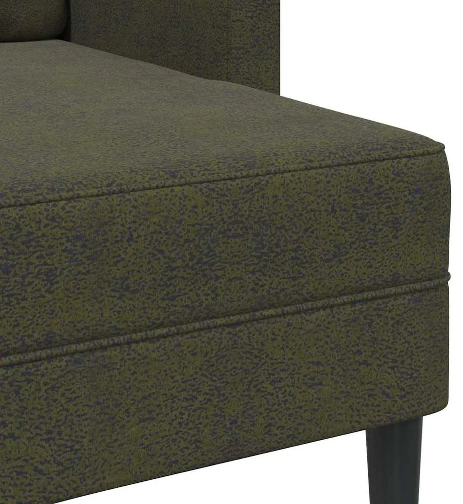 Sofá 2 lugares com Chaise em L 125 cm couro artificial