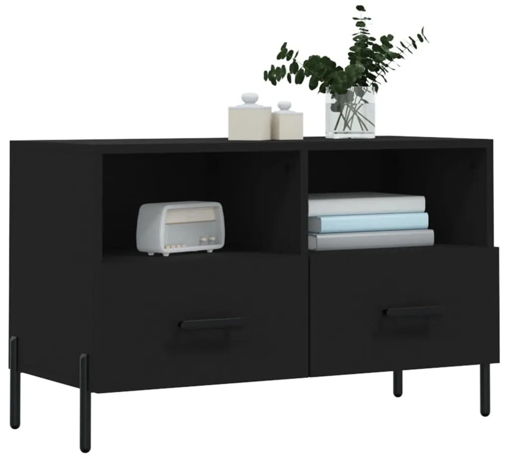Móvel p/ TV 80x36x50 cm derivados de madeira preto
