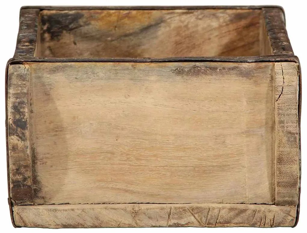 Bandeja 30x15x9 cm Madeira Sólida Reclamada