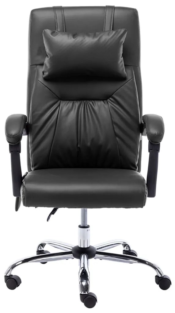 Cadeira de escritório c/ função massagem couro artificial preto