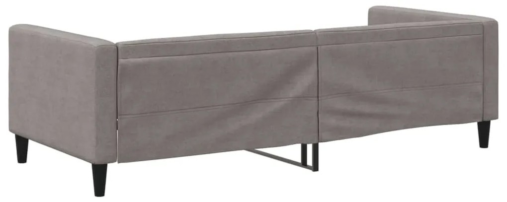 Sofá-cama 90x200 cm tecido cinzento-acastanhado