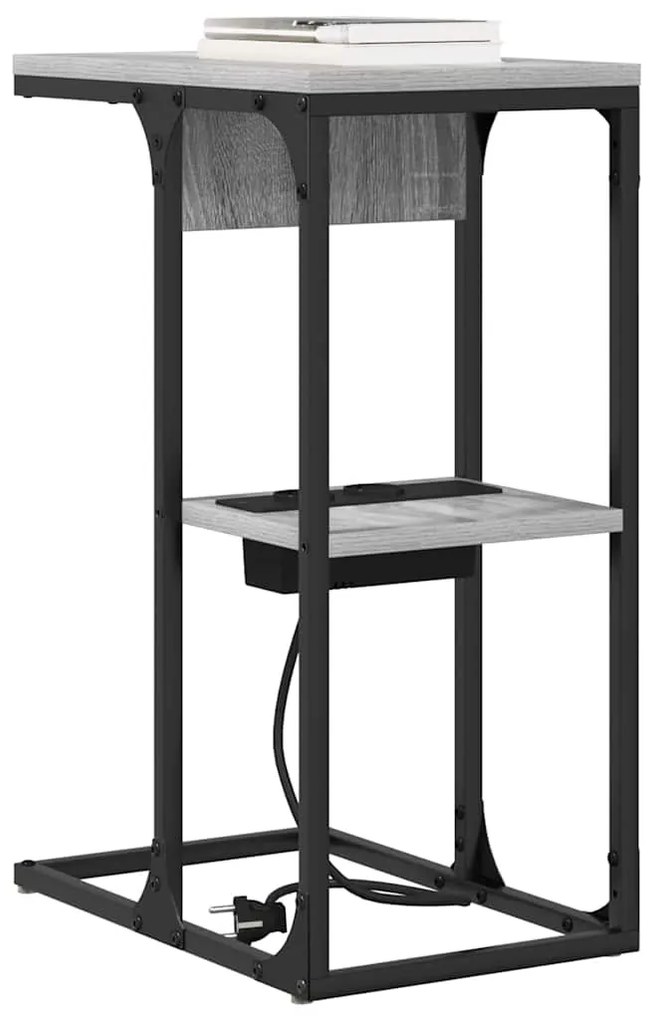 Mesa-de-cabeceira Cinza sonoma 41.5 x 26 x 60.5 cm
