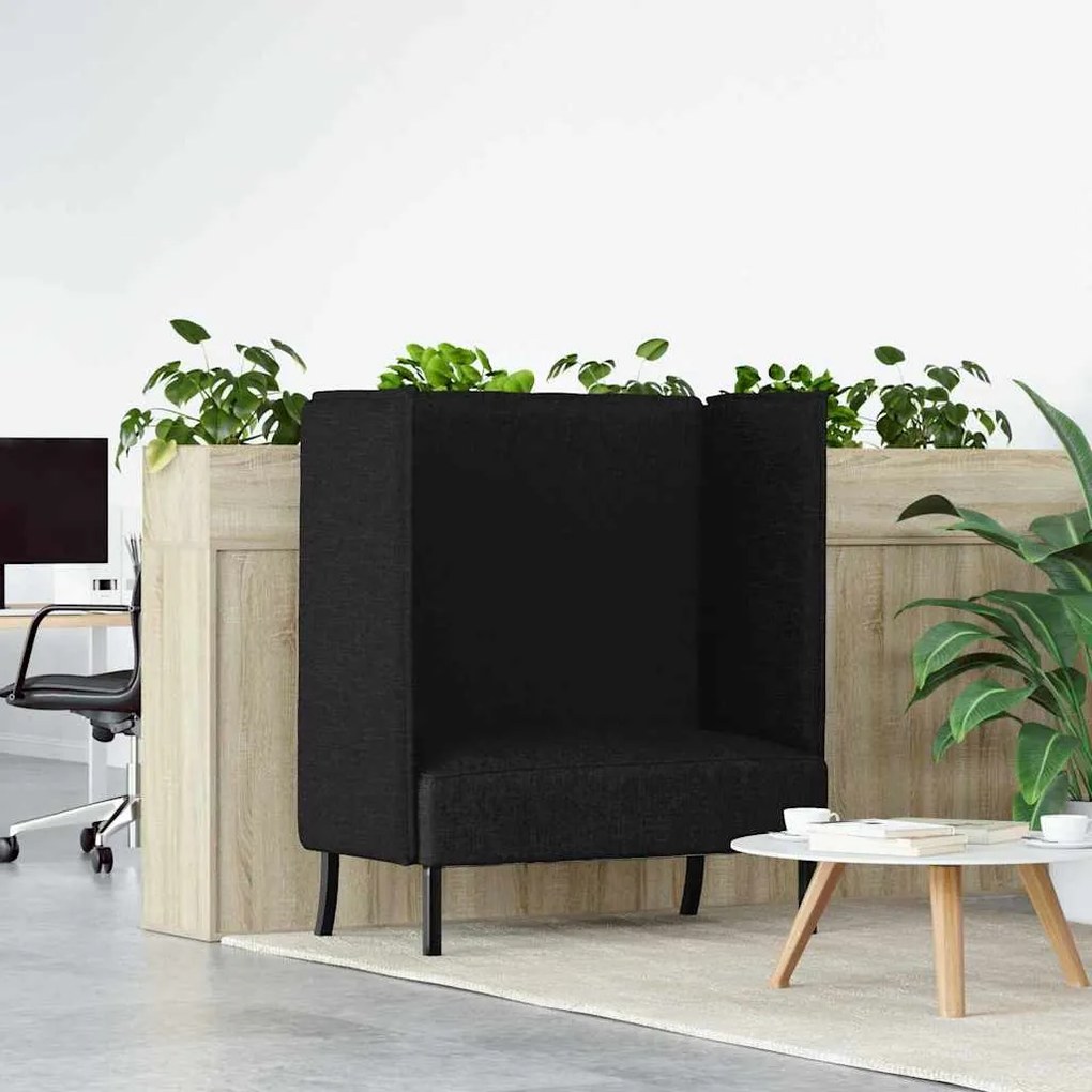 vidaXL Sofá Alto Preto 109x56x121 cm Tecido