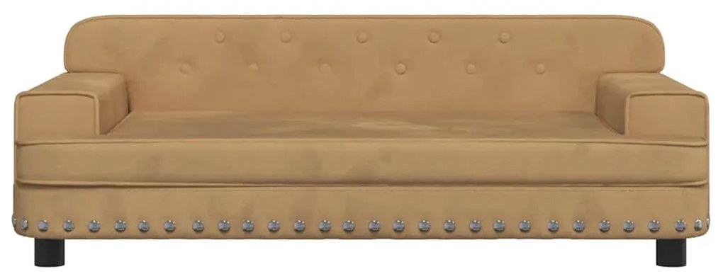 Cama para cães 90x53x30 cm veludo castanho